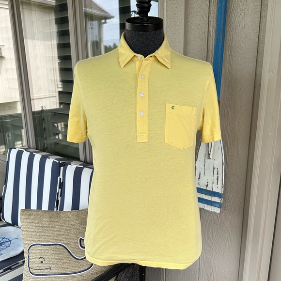 Criquet Shirts Criquet Mens Organic Cotton Slim Fit Canary Yellow
